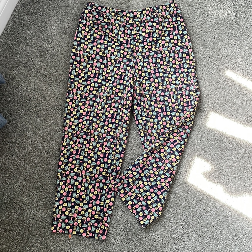 Talbots fruit print chino capris